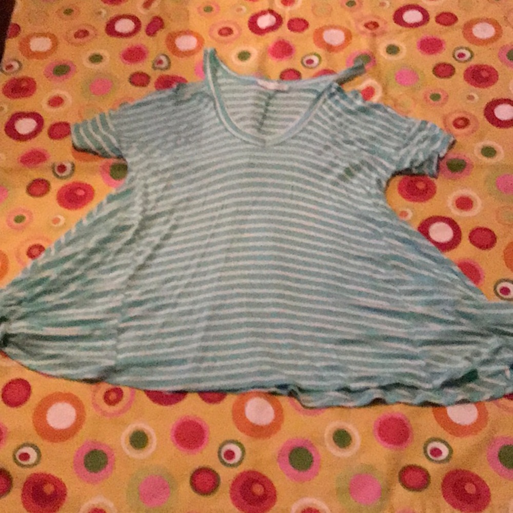 Mint/Aqua Cold Shoulder Tunic